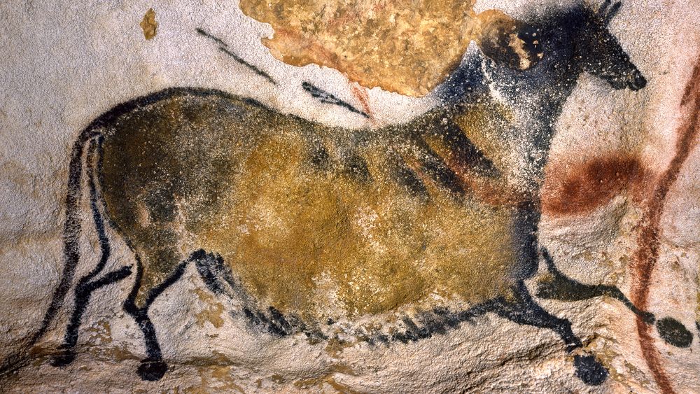 Troisième cheval chinois, représenté avec des sabots ronds, grotte de Lascaux (France)
